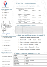 A1-A2 St. Patrick's Day - karta pracy (2026)