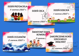 Kalendarz świąt, dni nietypowych i ważnych dat w roku szkolnym 2026/2027  wersja 1