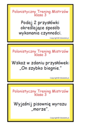 Polonistyczny trening mistrzów - klasa 3