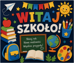 Witaj szkoło! – dekoracja na rozpoczęcie roku szkolnego | PDF do druku