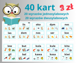 Karty klamerkowe- nauka czytania