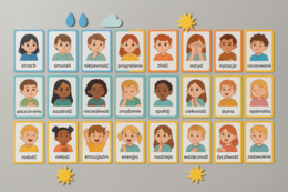 „Deszczowe emocje” – karty obrazkowe do rozmów o uczuciach