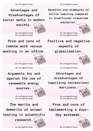 For and against essay tematy matura rozszerzona