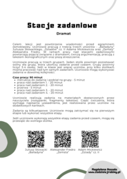 Stacje zadaniowe: Dramat (Zemsta, Dziady, Balladyna)