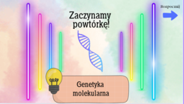 Genetyka molekularna - budowa DNA i RNA - ćwiczenia online na monitor interaktywny Biologia / Interaktywna lekcja biologii - Biologia klasa 8