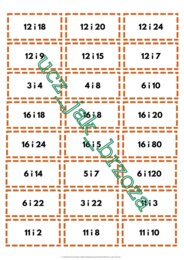 NWW i NWD, gra planszowa, wielokrotności i dzielniki, klasa 5
