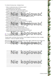 Karta pracy + czytanka "Christmas from the Other Side" B2+