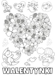 DARMOWA KOLOROWANKA WALENTYNKOWA