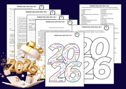 🎆 NOWOROCZNE KARTY PRACY  – nauka z motywem Nowego Roku 🎉 - 9 kart + odpowiedzi