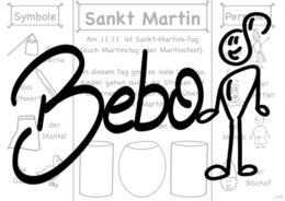 Sankt Martin Paket (słowniczek, piosenki, kolorowanka, minilapbook)