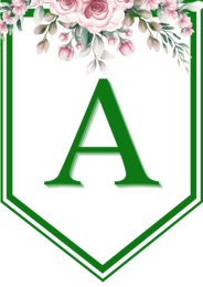 Girlanda – polski alfabet + cyfry i znaki interpunkcyjne (PDF, A4)