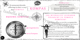 Sketchnotka „Jak działa kompas?” w power point do edycji, PRZYRODA do klasy 4 – dział I „Poznajemy warsztat przyrodnika”