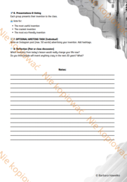 Karta Pracy Super invention pitch - will, might, could A2-B2