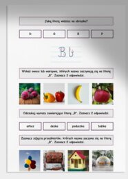 "B" i "b". Karta pracy. Sprawdzian