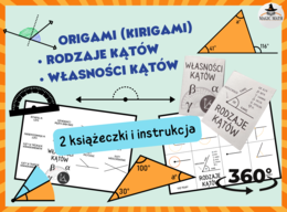 KĄTY I ICH WŁASNOŚCI - 2 książeczki z kartki A4 i instrukcja - ORIGAMI (KIRIGAMI)