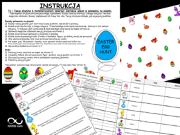 Geometryczne POLOWANIE NA PISANKI. Trójkąty i czworokąty. Wielkanoc.