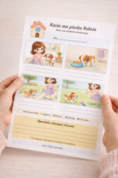 Kasia ma pieska Reksia – karta opowiadania obrazkowego