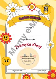 Dyplomy uznania na zakończenie roku szkolnego dla kl 1-3
