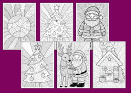 🎄🎅 Świąteczne Kolorowanki Zentangle – Relaks, Kreatywność i Magia Świąt! ✨- Boże Narodzenie - mikołajki - zima - 35 szt.