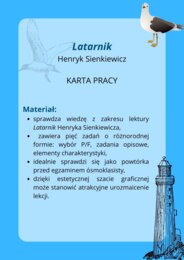 Latarnik - karta pracy
