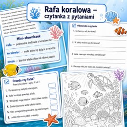 Rafa koralowa - czytanka z pytaniami