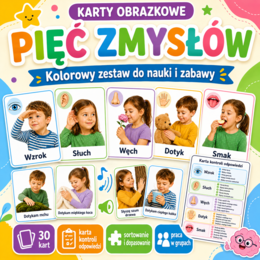 Karty obrazkowe „Pięć zmysłów”
