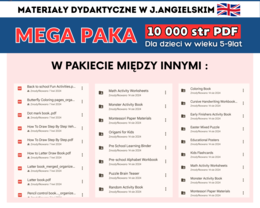 MEGA PAKIET edukacyjny zawierający PONAD 10 000 materiałów w j. angielskim