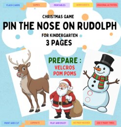 Pin the nose on Rudolph gra ruchowa
