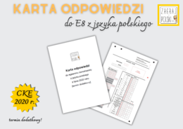 Karta odpowiedzi do egzaminu ósmoklasisty z języka polskiego w 2020 r. [termin dodatkowy]