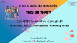 CLICK & TALK: Teens Edition Speaking - This or That (A2/B1) |Prezentacja PDF