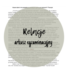 Relacje - arkusz egzaminacyjny