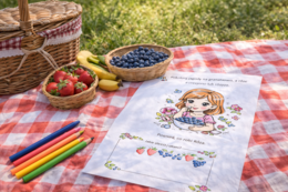 Róża je jagody – czytanie i kolorowanie [Karta pracy]