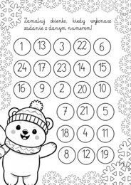 Zimowe odliczanie z zadaniami - klasa 1 szkoła podstawowa
