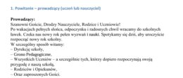 Krótki scenariusz na uroczystość rozpoczęcia roku szkolnego/ Rozpoczęcie roku szkolnego