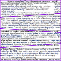 Rozkwit komunizmu w powojennej Polsce – komplet NOTATEK