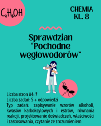 Chemia. Klasa 8. Pochodne węglowodorów. Alkohole. Kwasy karboksylowe. Estry. Sprawdzian. Karta odpowiedzi.