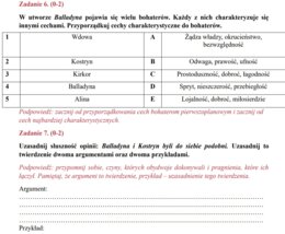 Karta pracy "Balladyna"