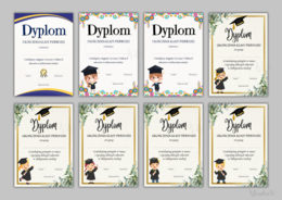 Dyplomy Ukończenia Klasy Pierwszej - zestaw