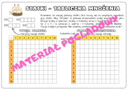 Tabliczka mnożenia - statki. Dzień Tabliczki Mnożenia.