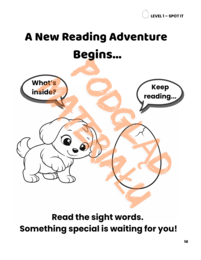 Dot & Read Level 1 – alfabet angielski i pierwsze sight words | 81 stron PDF | 3–7 lat