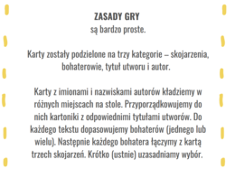 Lekturowe karty do gry - powtórka do egzaminu ósmoklasisty