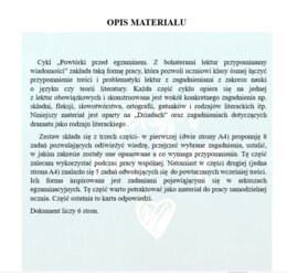 POWTÓRKI PRZED EGZAMINEM. Z BOHATERAMI "DZIADÓW" PRZYPOMINAMY WIEDZĘ O DRAMACIE