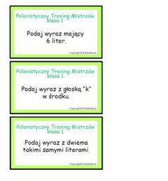 Polonistyczny trening mistrzów - klasa 1