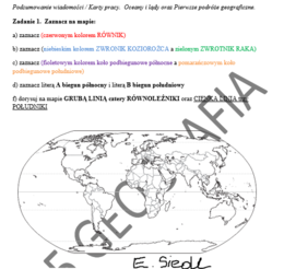 Karta pracy kl. 5 Przez lądy i Oceany oraz Pierwsze podróże geograficzne.