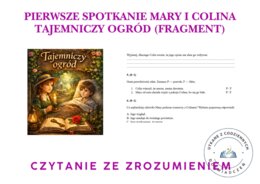 Pierwsze spotkanie Mary i Colina. Tajemniczy ogród (fragment)- czytanie ze zrozumieniem