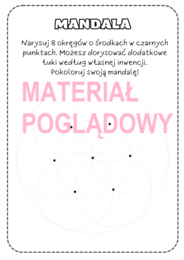 MANDALA - ćwiczenie z użyciem cyrkla klasa 4 (koło i okrąg)