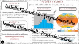 Sketchnotka - notatka „Pogoda a klimat” wykonana w power point do edycji. Geografia 5; „Krajobrazy świata”