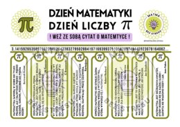 Matematyczne cytaty "do urywania" / Dzień matematyki / Dzień liczby PI