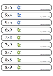 Gra typu kaboom – tabliczka mnożenia