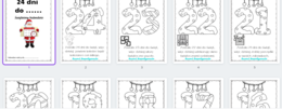 Kalendarz adwentowy- kolorowanka z zadaniami